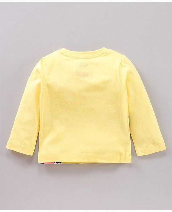 Babyhug Full Sleeves Night Suit Disney Print - Yellow Pink