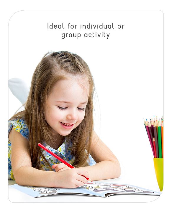 Babyhug 2 in 1 My first Glitter Colouring Books Pack Of 4 - English