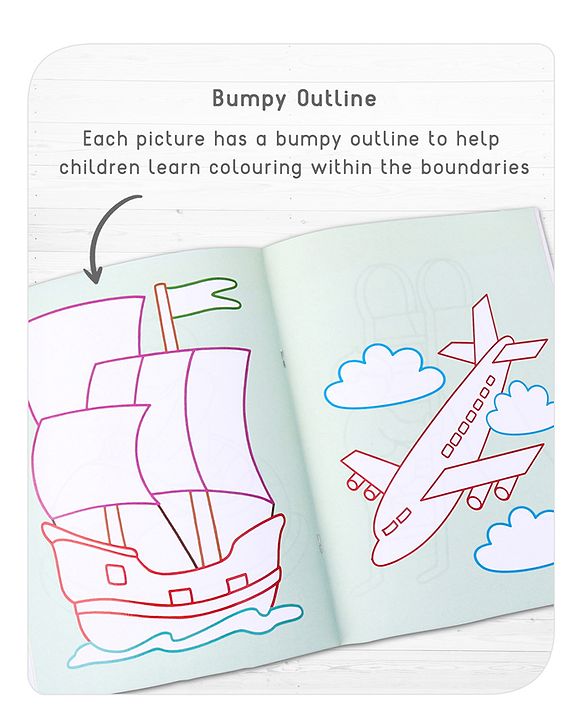 Babyhug My Bumpy Line Colouring Books Pack of 4 - English