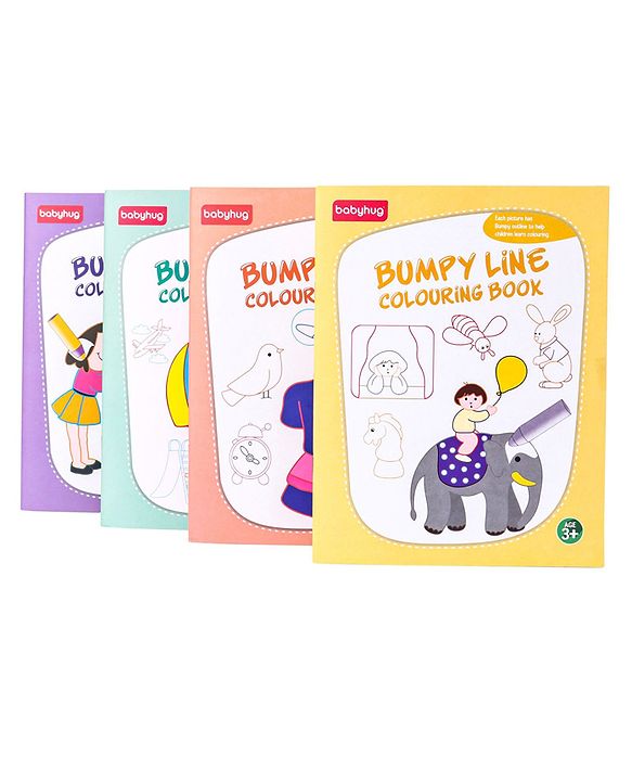 Babyhug My Bumpy Line Colouring Books Pack of 4 - English
