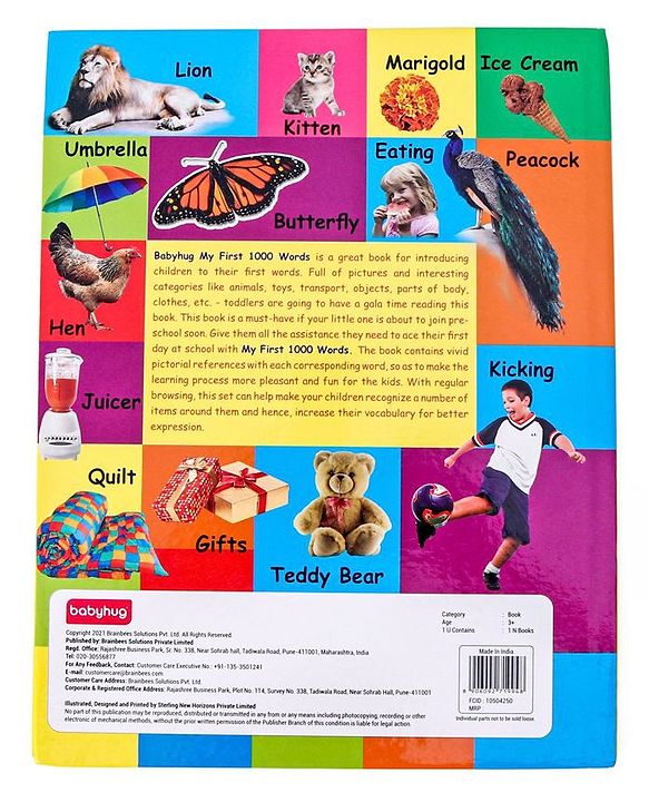 Babyhug My First 1000 Words - English