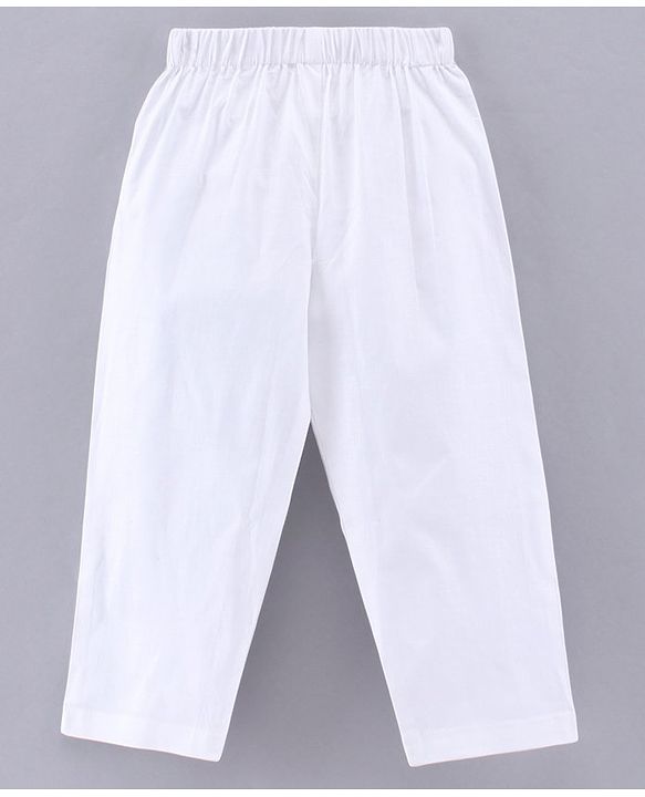 Babyhug Full Sleeves Solid Colour Kurta & Pyjama - Dark Blue White