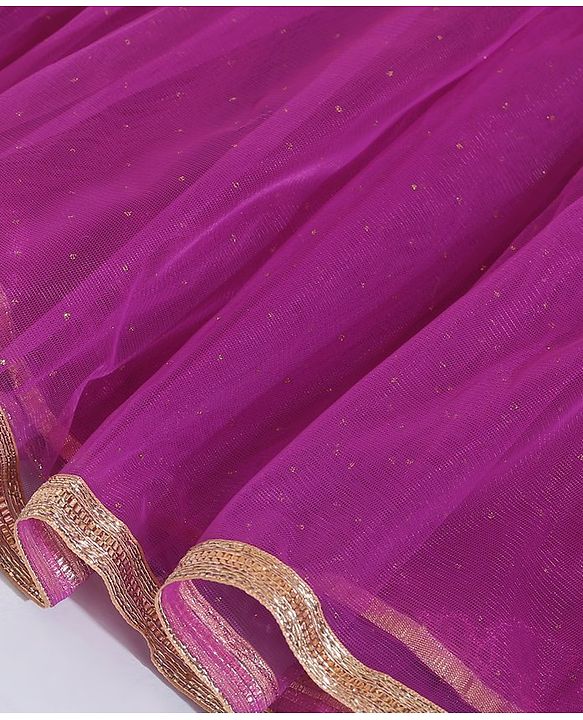 Babyhug Sleeveless Choli & Lehenga with Dupatta - Purple