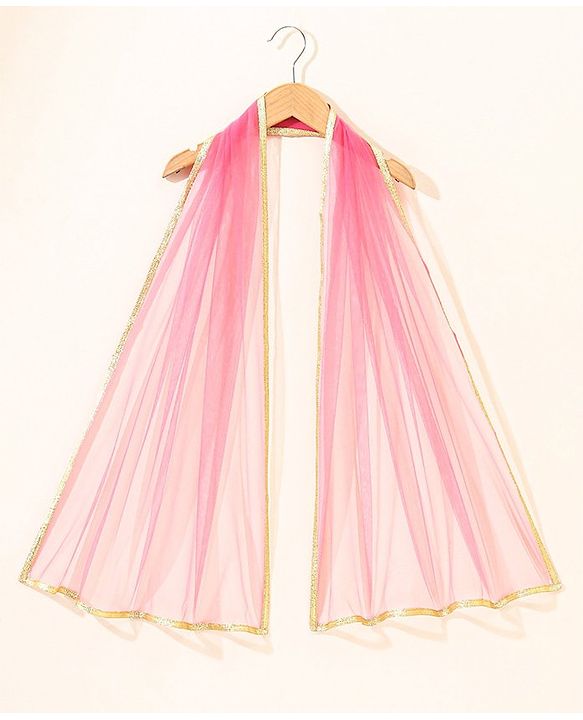 Babyhug Sleeveless Zari Embroidered Lehenga Choli With Dupatta - Fuschia Pink