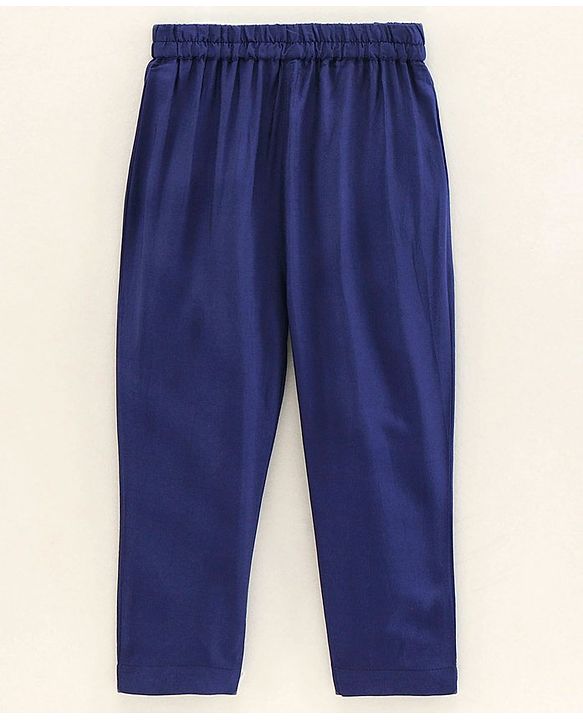 Babyhug Full Sleeves Solid Kurta Pyjama Set - Blue