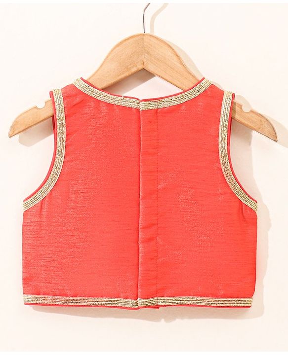 Babyhug Sleeveless Choli & Lehenga with Dupatta - Red
