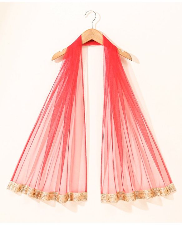 Babyhug Sleeveless Choli & Lehenga with Dupatta - Red