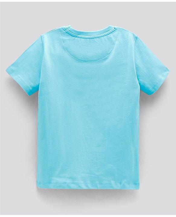 Pine Kids Biowashed Half Sleeves Tee Text Print - Blue