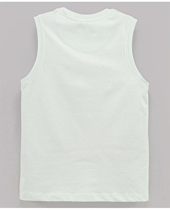 Pine Kids Sleeveless Bio Washed Printed Tee - Blue