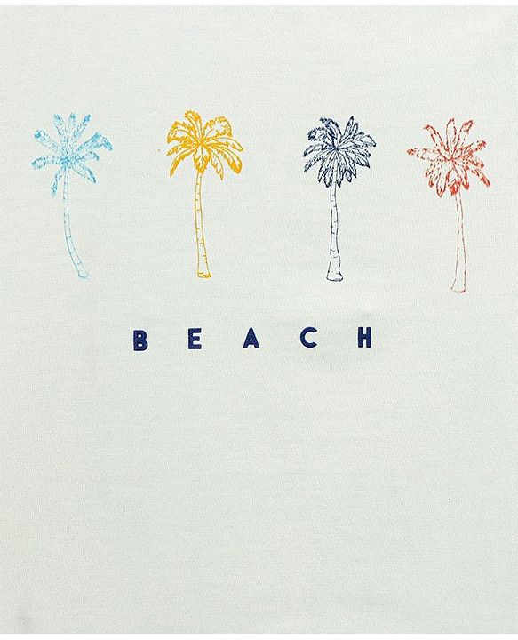 Pine Kids Sleeveless Bio Washed Printed Tee - Blue