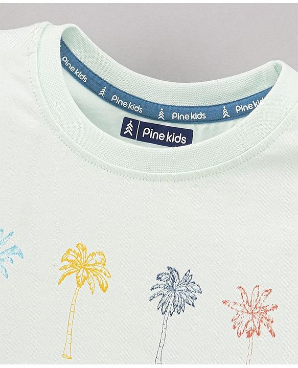 Pine Kids Sleeveless Bio Washed Printed Tee - Blue