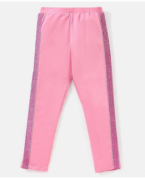 Pine Kids Organic Cotton And Biowash Ankle Length Legging - Pink