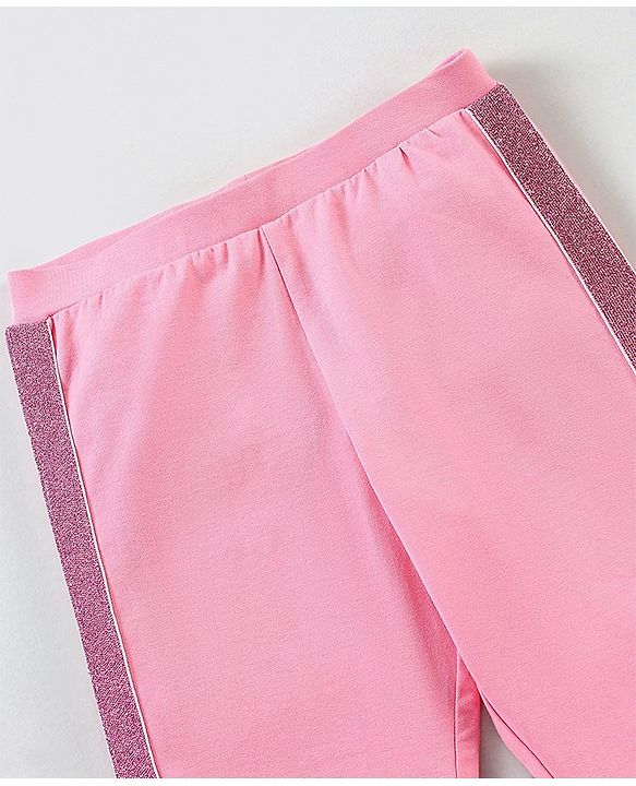 Pine Kids Organic Cotton And Biowash Ankle Length Legging - Pink