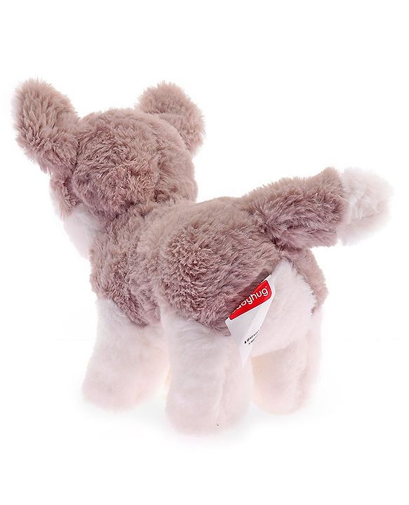 Babyhug Glittery Eyes Husky Dog Plush Toy | Soft, Cuddly Stuffed Animal For Kids | Perfect Birthday & Special Occasion Gift | Ideal Comfort Companion & Nursery Décor | White & Grey | BIS Certified