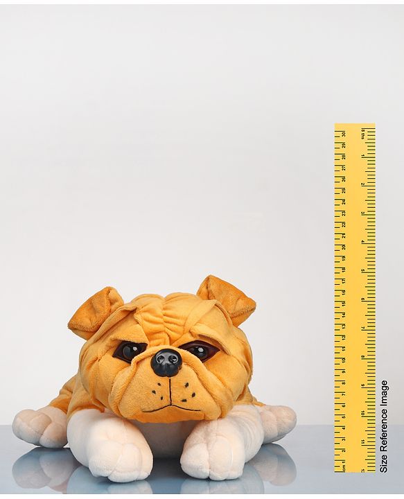Babyhug Bull Dog Soft Toy Beige - Height 39 cm