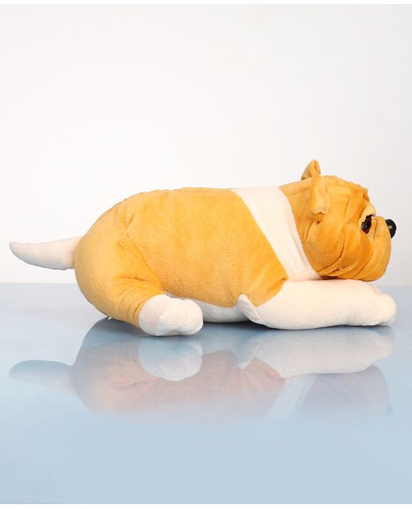 Babyhug Bull Dog Soft Toy Beige - Height 39 cm