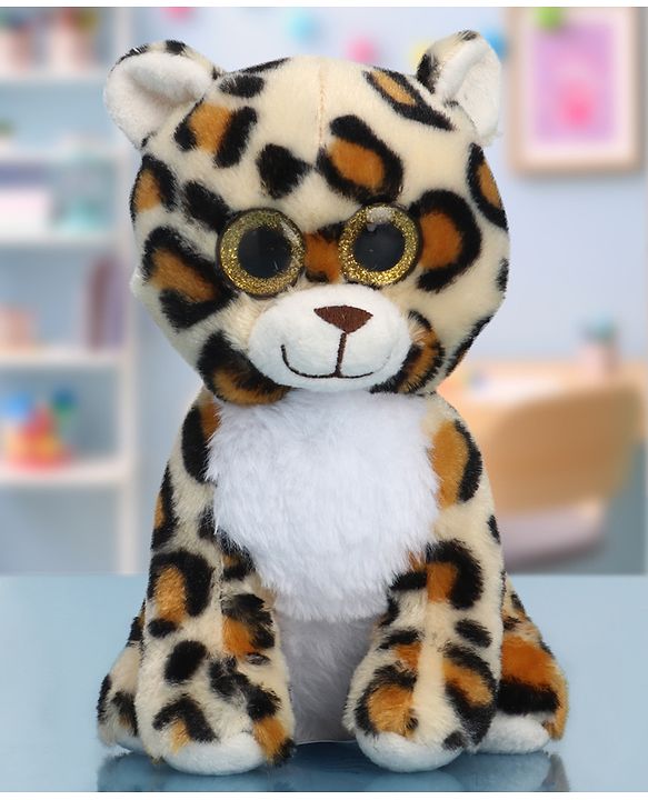 Babyhug Baby Cheetah Soft Toy Beige & White - Height 20 cm
