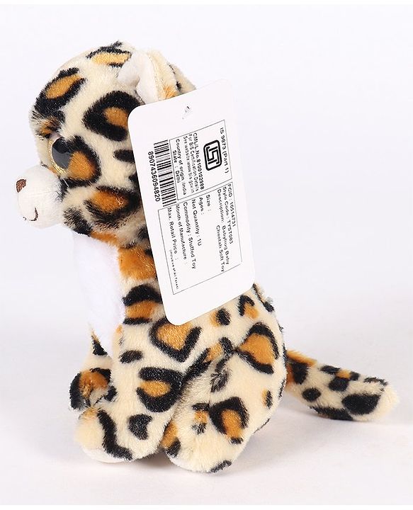 Babyhug Baby Cheetah Soft Toy Beige & White - Height 20 cm