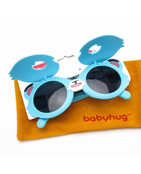 Babyhug Cat Print Sunglasses - Blue