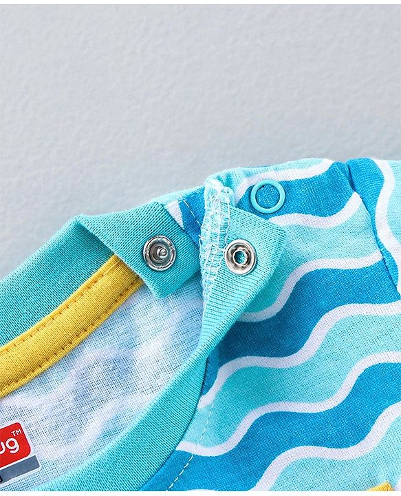 Babyhug Half Sleeves T-Shirts Shark Print Pack of 3 - Multicolor