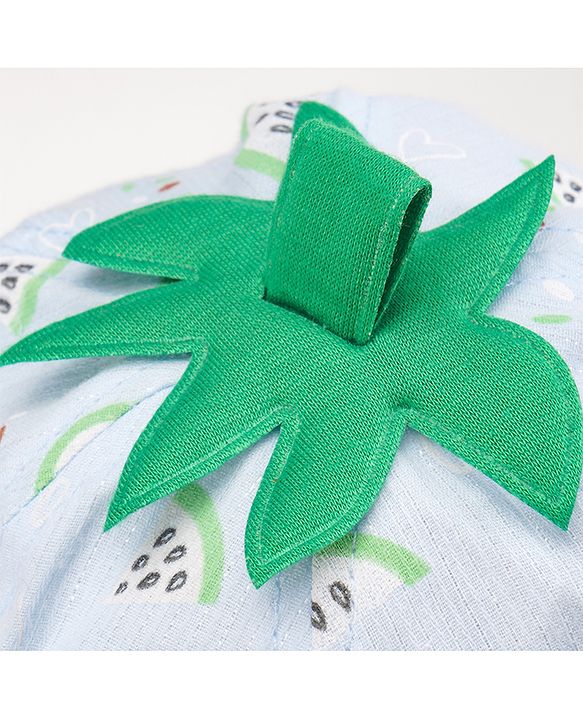 Babyhug Cotton Bucket Hats Watermelon Printed Blue - Diameter 15.5 cm