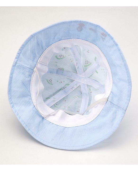 Babyhug Cotton Bucket Hats Watermelon Printed Blue - Diameter 15.5 cm