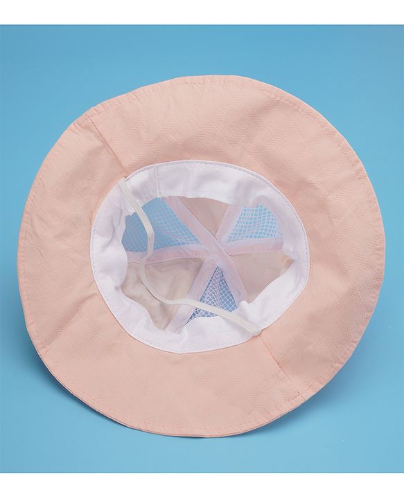 Babyhug Cotton Bucket Hats Fruit Printed Peach - Diameter 17 cm