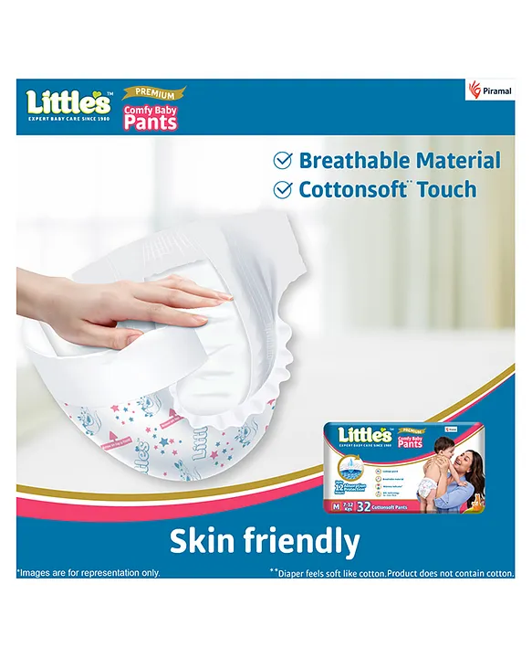 Littles Comfy Baby Pants Diapers Medium Size with Wetness Indicator and 12 hours Absorption M 32 count Online in India Buy at Best Price from Firstcry 10537268