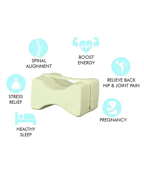 Fun Homes Memory Foam Orthopedic Knee Support Leg Rest Pillow for Side