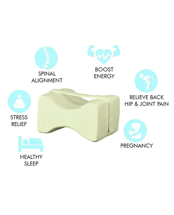 Fun Homes Memory Foam Orthopedic Knee Support Leg Rest Pillow for