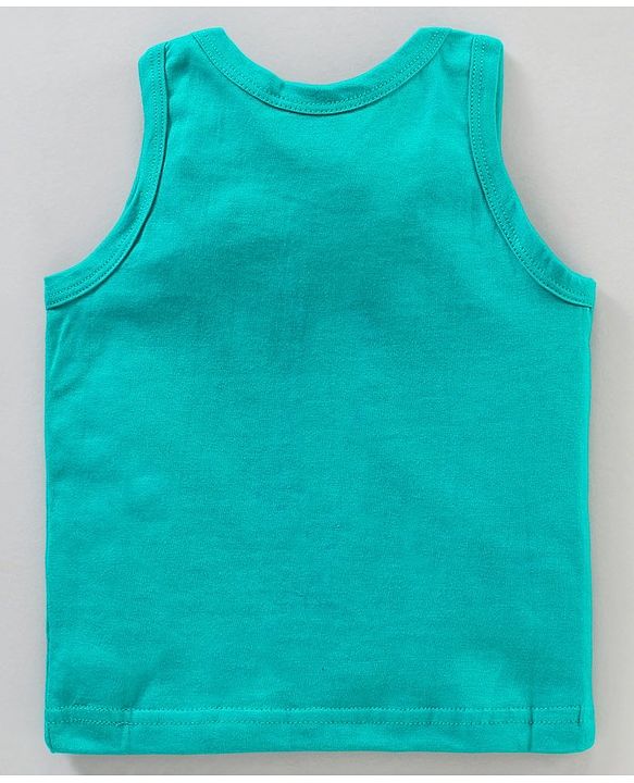 Babyhug 100% Cotton Sleeveless Sando Vests Pack of 2 - Green