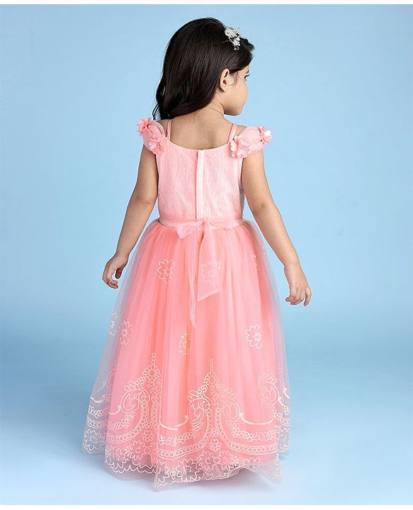 Babyhug Sleeveless Party Wear Gown - Pink
