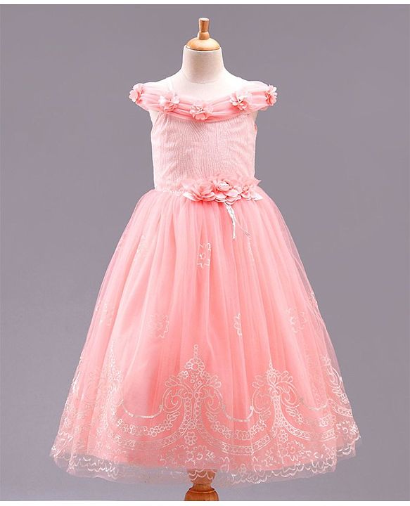 Babyhug Sleeveless Party Wear Gown - Pink