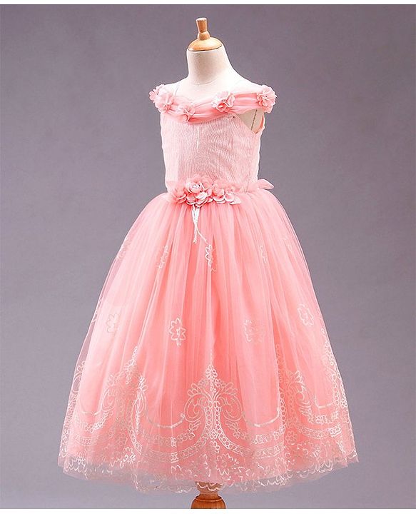 Babyhug Sleeveless Party Wear Gown - Pink