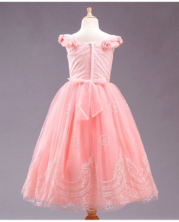 Babyhug Sleeveless Party Wear Gown - Pink