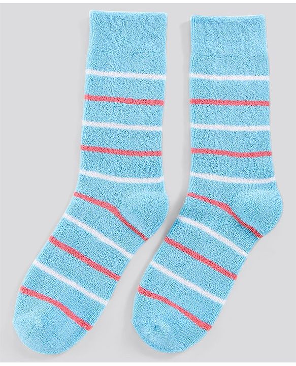 Pine Kids Anti Microbial Washed Soft Terry Socks Set of 2 Pairs - Black Blue