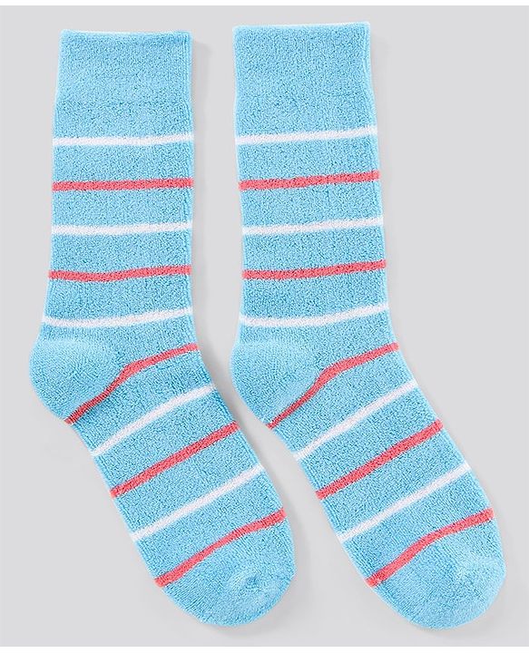 Pine Kids Anti Microbial Washed Soft Terry Socks Set of 2 Pairs - Black Blue
