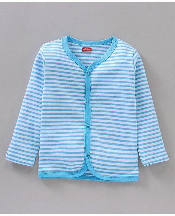 Babyhug Full Sleeves Cotton Vests Printed and Striped Pack of 5 - Multicolour