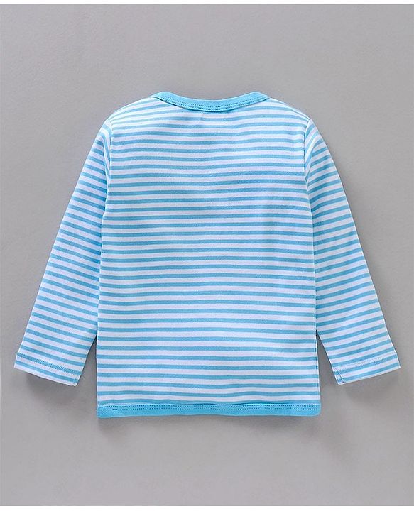Babyhug Full Sleeves Cotton Vests Printed and Striped Pack of 5 - Multicolour