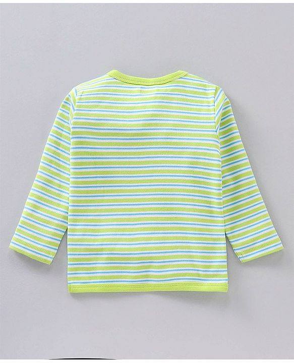 Babyhug Full Sleeves Cotton Vests Printed and Striped Pack of 5 - Multicolour