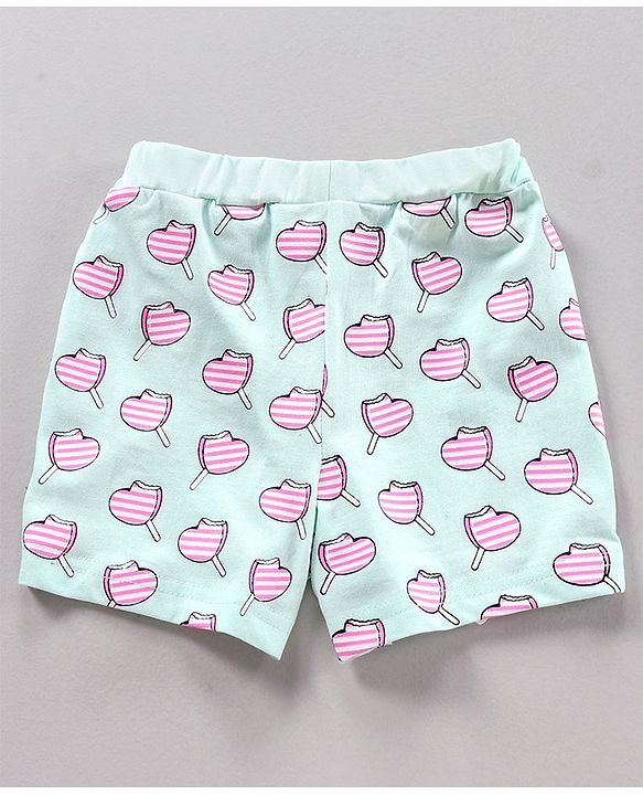 Babyhug Frill Sleeves Night Suit Text Print - Blue