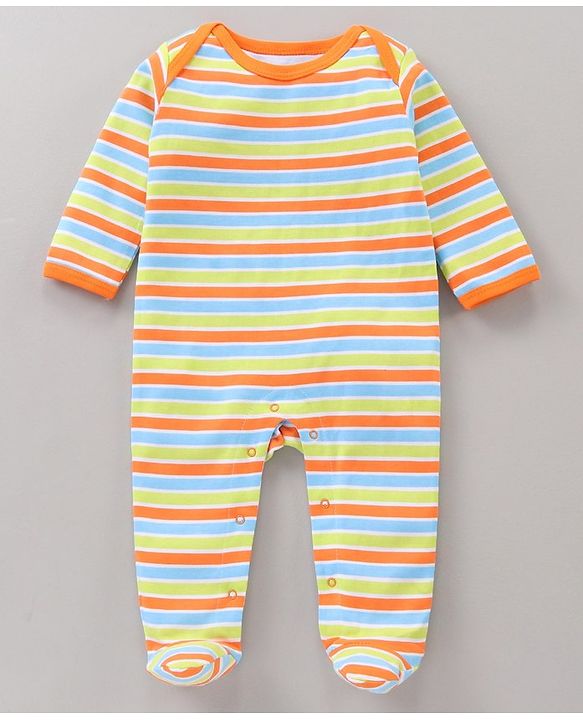 Babyhug Full Sleeves Printed Sleepsuit Pack Of 3 - Multicolor