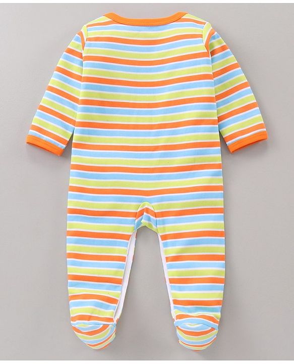 Babyhug Full Sleeves Printed Sleepsuit Pack Of 3 - Multicolor