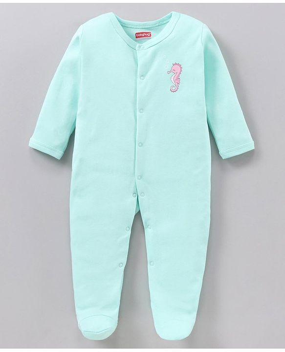 Babyhug Cotton Full Sleeves Sleepsuits Printed Pack of 3 - Pink Blue
