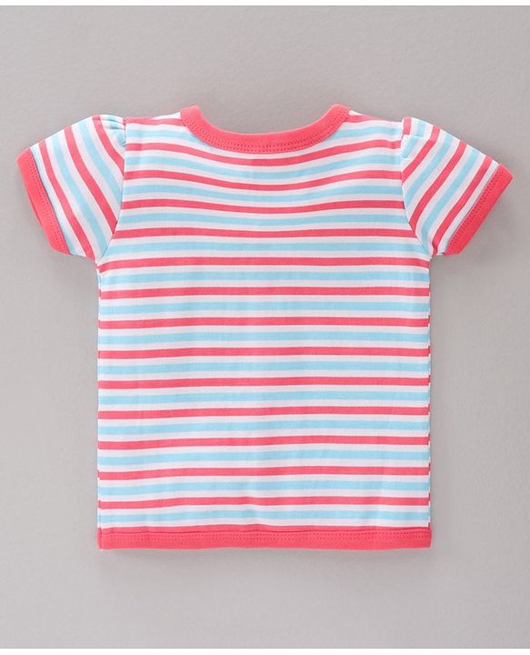 Babyhug 100%Cotton Half Sleeves Vests Pack of 3 - Pink