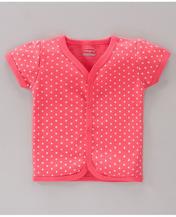 Babyhug 100%Cotton Half Sleeves Vests Pack of 3 - Pink