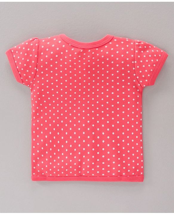 Babyhug 100%Cotton Half Sleeves Vests Pack of 3 - Pink