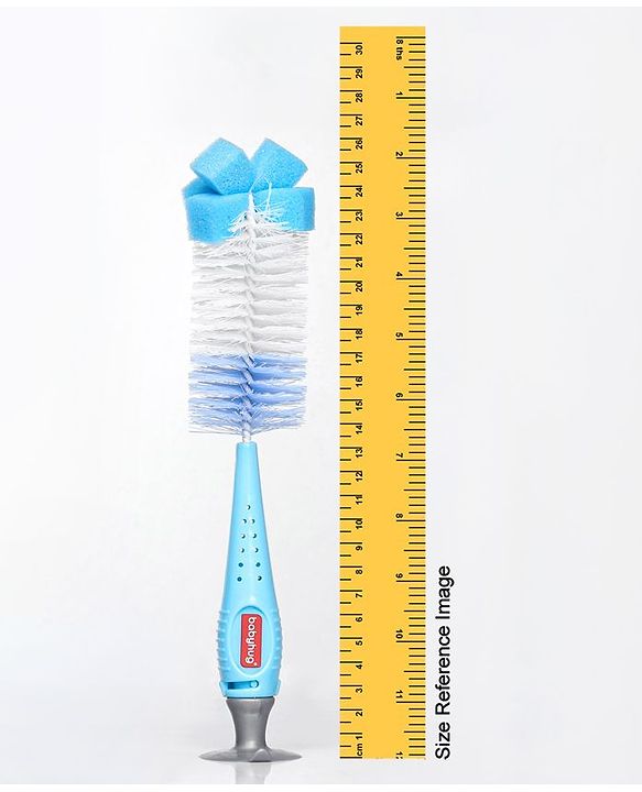 Babyhug 2 In 1 Bottle & Nipple Cleaning Brush - Blue