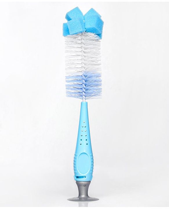 Babyhug 2 In 1 Bottle & Nipple Cleaning Brush - Blue