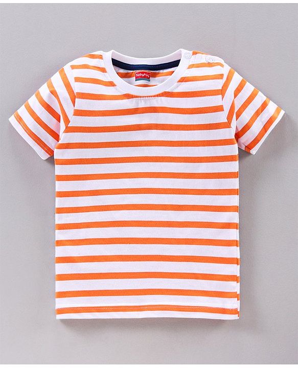 Babyhug Half Sleeves T-Shirts Boat Print Pack of 3 - Blue Orange White